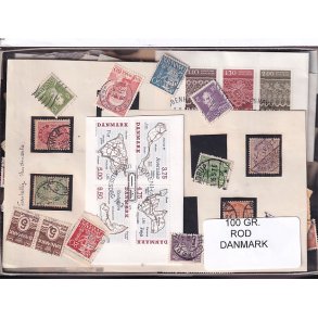 Danmark 100 g. ROD. - Hjemkommet  12 - 3 - 2024
