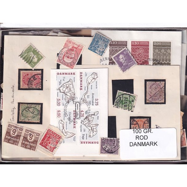 Danmark 100 g. ROD. - Hjemkommet  12 - 3 - 2024