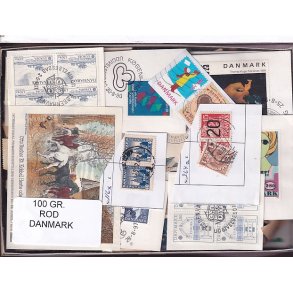 Danmark 100 g. ROD. - Hjemkommet  12 - 3 - 2024