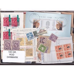 Danmark 100 g. ROD. - Hjemkommet  12 - 3 - 2024
