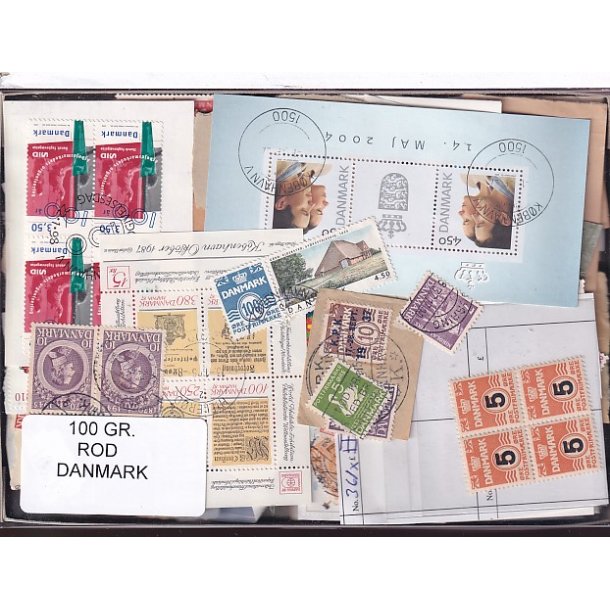 Danmark 100 g. ROD. - Hjemkommet  12 - 3 - 2024