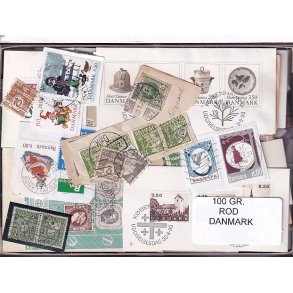 Danmark 100 g. ROD. - Hjemkommet  12 - 3 - 2024