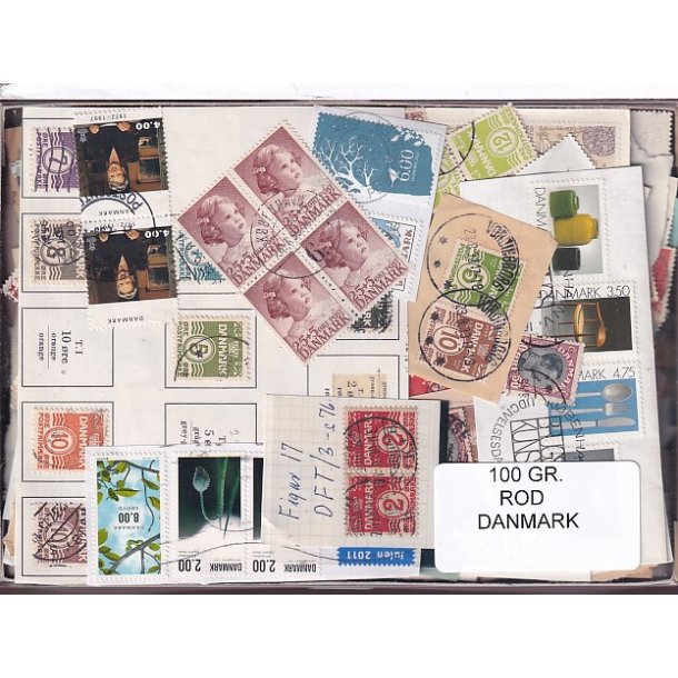 Danmark 100 g. ROD. - Hjemkommet  12 - 3 - 2024