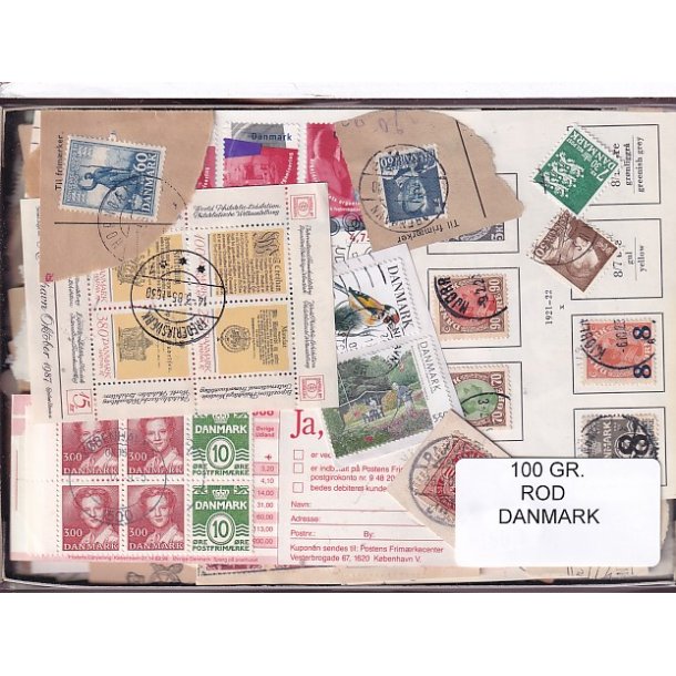 Danmark 100 g. ROD. - Hjemkommet  12 - 3 - 2024
