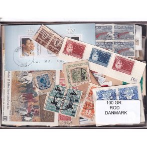 Danmark 100 g. ROD. - Hjemkommet  12 - 3 - 2024