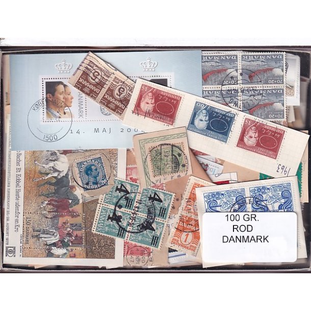 Danmark 100 g. ROD. - Hjemkommet  12 - 3 - 2024