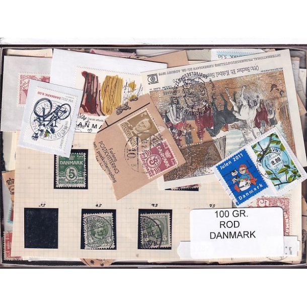 Danmark 100 g. ROD. - Hjemkommet  12 - 3 - 2024
