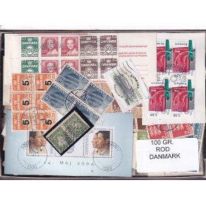 Danmark 100 g. ROD. - Hjemkommet  12 - 3 - 2024