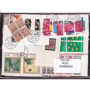 Danmark 100 g. ROD. - Hjemkommet  12 - 3 - 2024