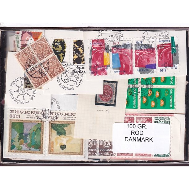Danmark 100 g. ROD. - Hjemkommet  12 - 3 - 2024