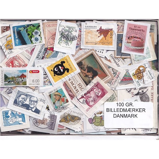 Danmark 100 g. Billedmrker Enkeltklip - Ny varer hjemkommet 31 - 10 - 2024 - Flot Parti !!