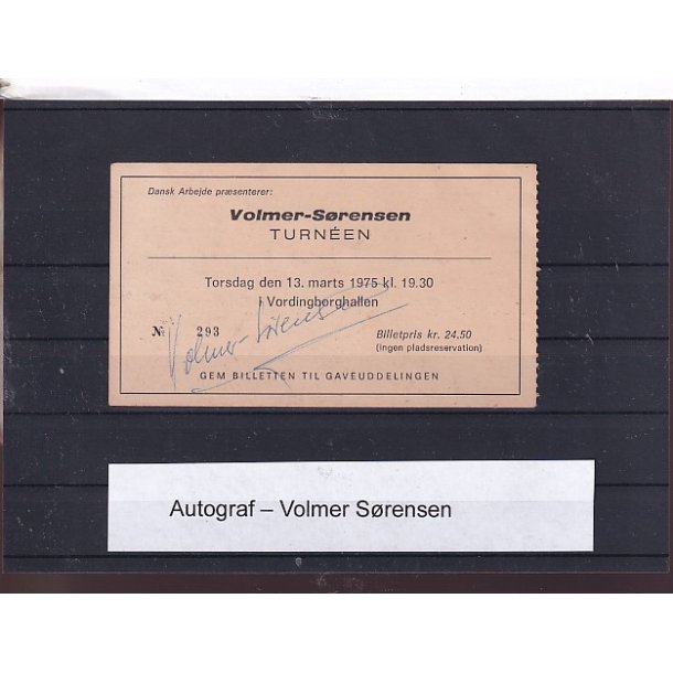 Autograf - Volmer Srensen