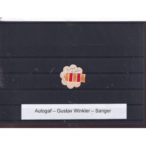 Autograf - Gustav Winkler -  Sanger