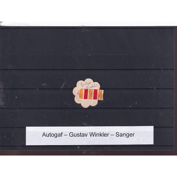 Autograf - Gustav Winkler -  Sanger