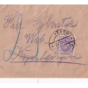 Korsbnd - Brugt 1 - 12 - 1917 - Fra Sverige - Efterporto 2 re