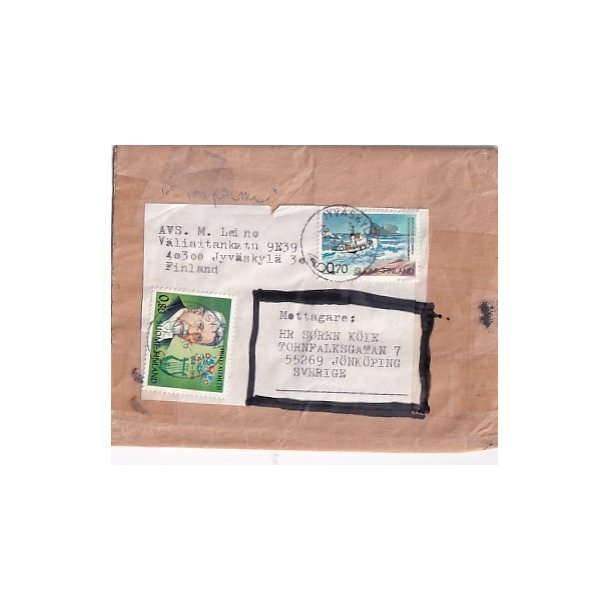 Korsbnd - Brugt 19 - 3 - 1976 - Fra Finland til Sverige