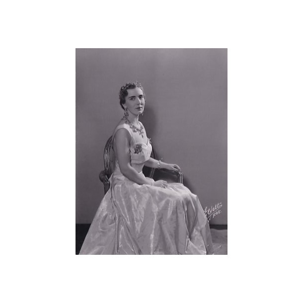 Dronning Ingrid - Royale Pressefoto Elfelt 14x10 cm.