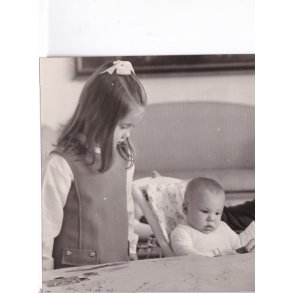 Prinsesse Alexia og Prins Gustav - Royale Pressefoto Elfelt 16x17 cm.