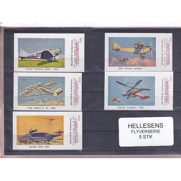 Hellesens Flyverserie - 5 Stk. mrkater