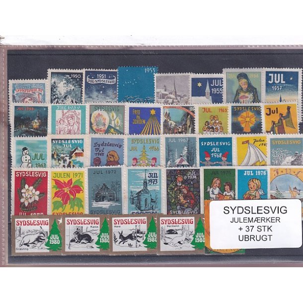 Sydslesvig Julemrker  37 Stk. Ubrugt