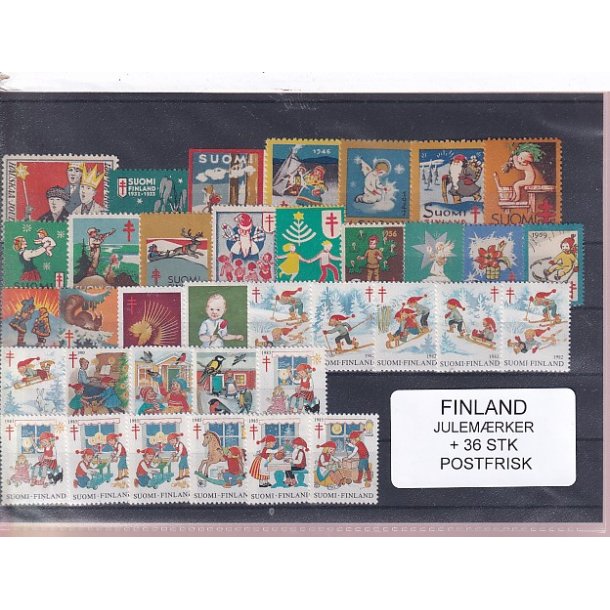 Finland Julemrker  36 Stk. Postfrisk