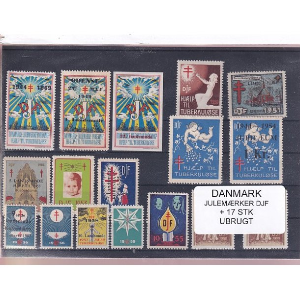 Danmark Julemrker DFJ - 17 Stk. Ubrugt