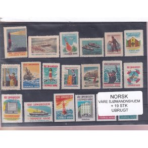 Norge - Vre Sjmandshjem - 19 Stk. - Ubrugt