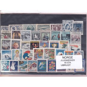 Norge - Norske Kvinders Julemrker - 40 Stk. - Ubrugt