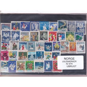 Norge - Norske Kvinders Julemrker - 42 Stk. - Ubrugt