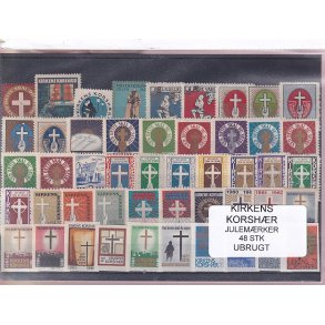 Kirkens Korshr Julemrker  48 Stk. Ubrugt