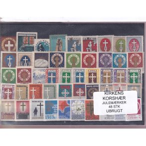 Kirkens Korshr Julemrker  48 Stk. Ubrugt