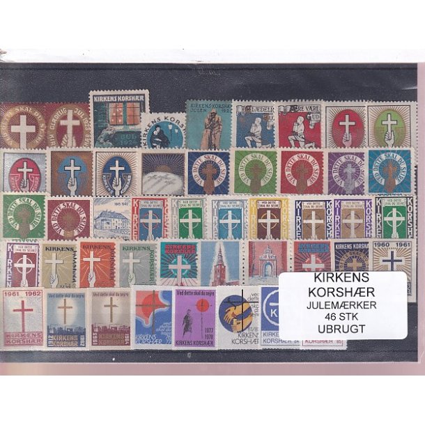 Kirkens Korshr Julemrker  46 Stk. Ubrugt