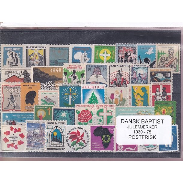 Dansk Baptist Julemrker 1939 - 75 - Postfrisk