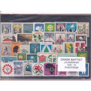 Dansk Baptist Julemrker 1939 - 75 - Postfrisk