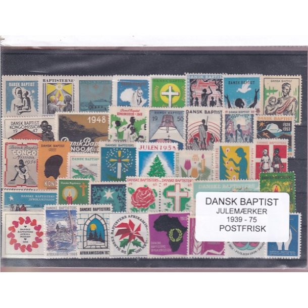 Dansk Baptist Julemrker 1939 - 75 - Postfrisk