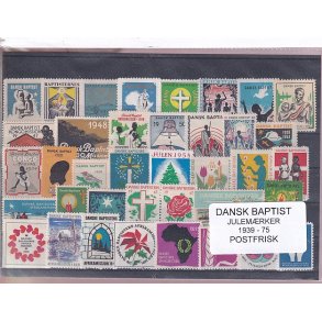 Dansk Baptist Julemrker 1939 - 75 - Postfrisk