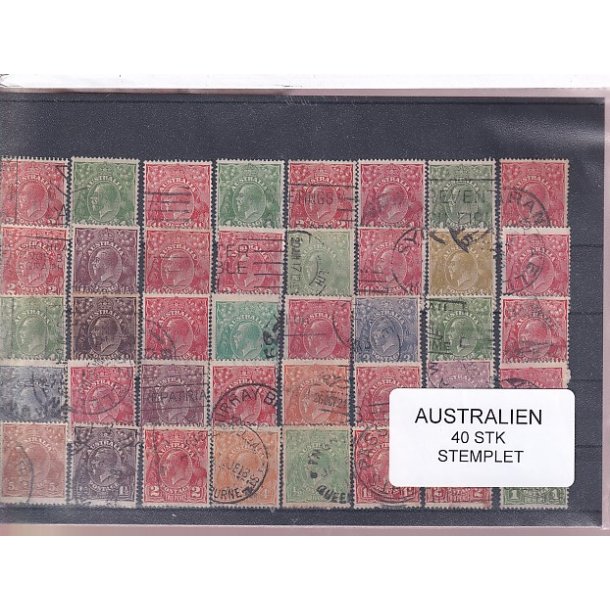 Australien - 40 Stk. Stemplet