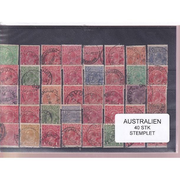 Australien - 40 Stk. Stemplet