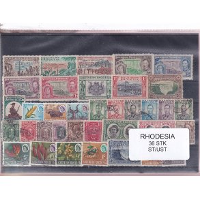 Rhodesia Samling - 36 Stk. - Stemplet/Ustemplet