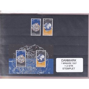 Danmark - Miniark 1507  + enkeltmrker - Stemplet
