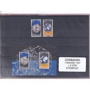 Danmark - Miniark 1507  + enkeltmrker - Stemplet