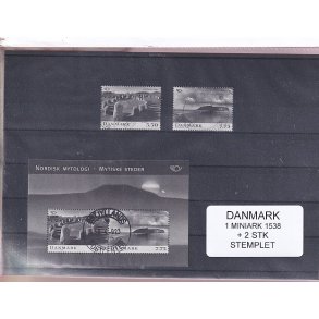 Danmark - Miniark 1538  + enkeltmrke - Stemplet