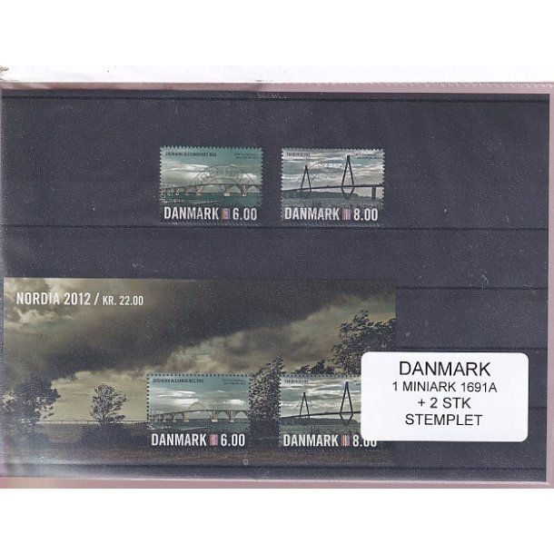 Danmark - Miniark + enkeltmrke 1691 - Stemplet
