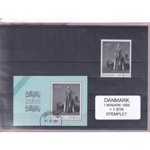 Danmark - Miniark 1695  + enkeltmrke - Stemplet