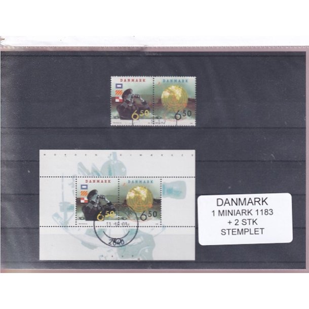 Danmark - Miniark 1183  + enkeltmrker - Stemplet