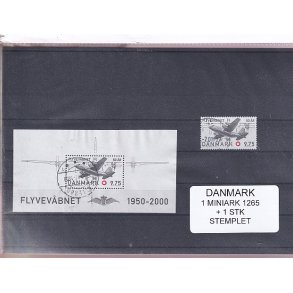 Danmark - Miniark 1265  + enkeltmrke - Stemplet