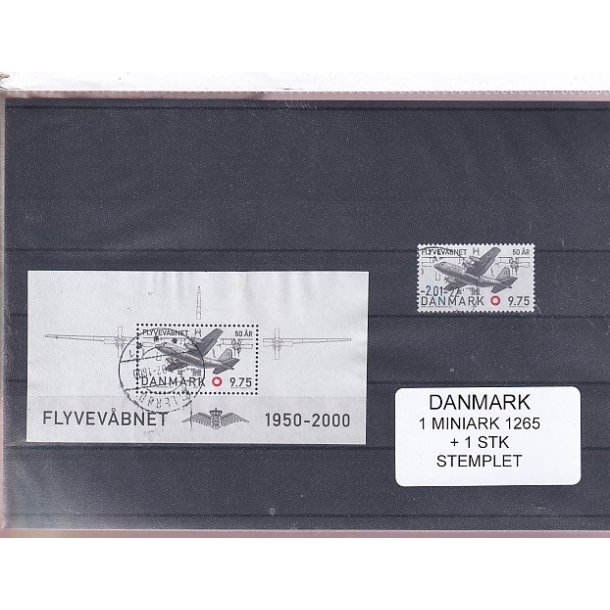 Danmark - Miniark 1265  + enkeltmrke - Stemplet