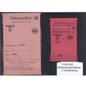 Tyskland - Rationeringsmrker - 2. Verdenskrig 