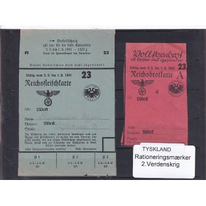 Tyskland - Rationeringsmrker - 2. Verdenskrig 
