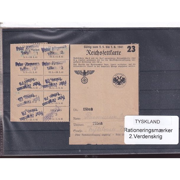 Tyskland - Rationeringsmrker - 2. Verdenskrig 